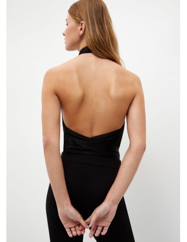 Top Mezcla Seda Negro