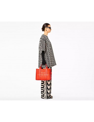 The Leather Medium Tote Electric Orange