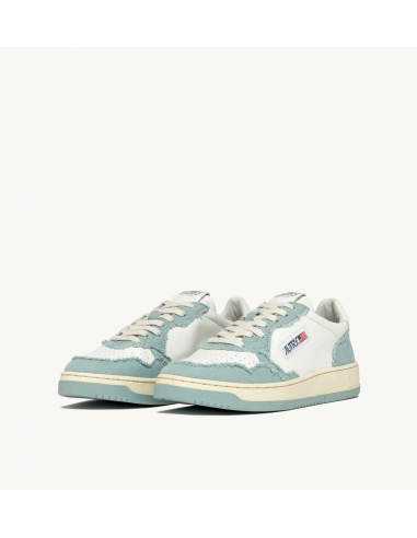 Medalist Low White Leather and Green...