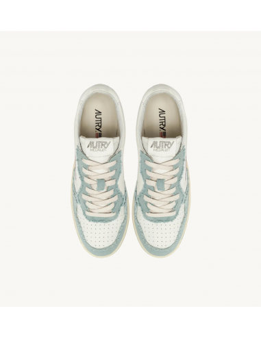 Medalist Low White Leather and Green...