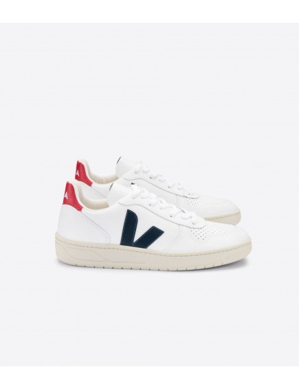 V-10 Leather White Nautico...