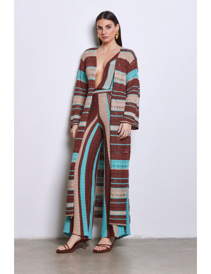 Cardigan In Punto Pizzo A...