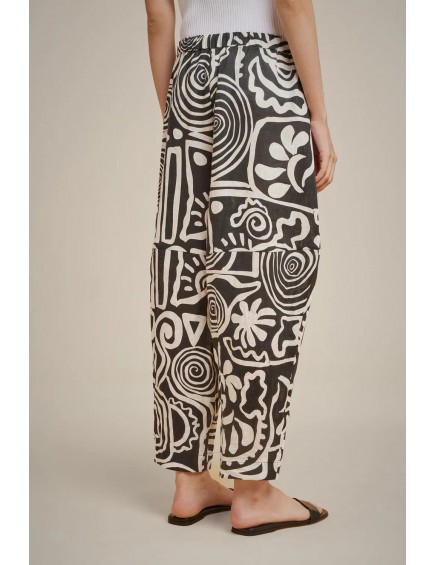 Pantalón Estampado Lino 2