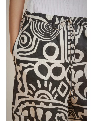 Pantalón Estampado Lino