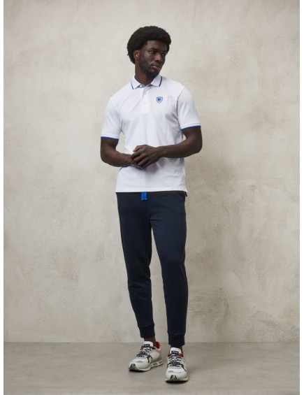 Polo Chambray White