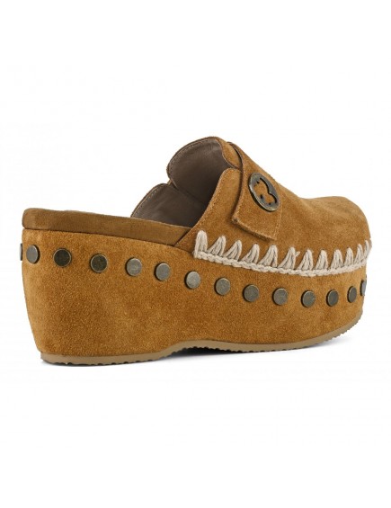 Zueco con Plataforma Cognac 2