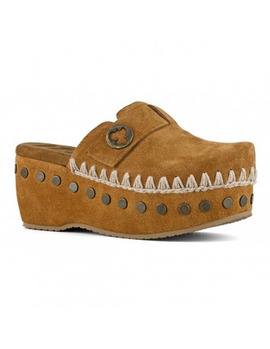 Zueco con Plataforma Cognac