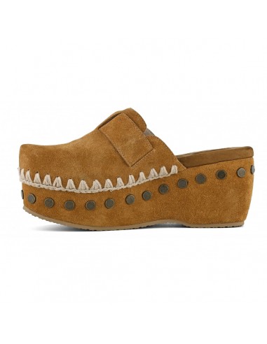 Zueco con Plataforma Cognac