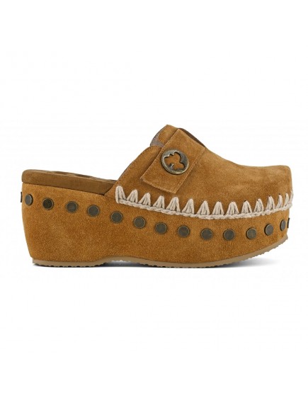 Zueco con Plataforma Cognac