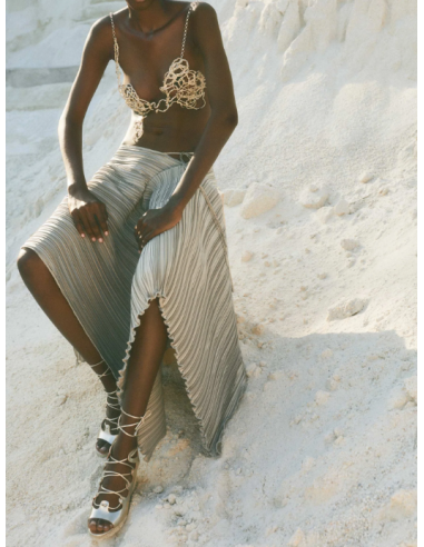 Sandalia Cuña Platino Sandalia Cuña Platino