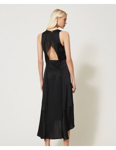 Vestido de Seda con Flecos