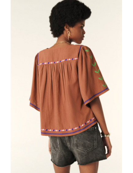 Blusa Manga Fluida Bordados... 2