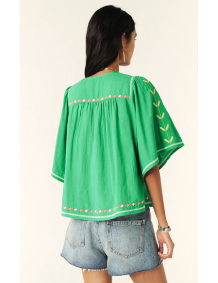 Blusa Manga Fluida Bordados... 2