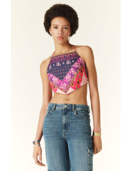 Top Pañuelo Estampado Etnico