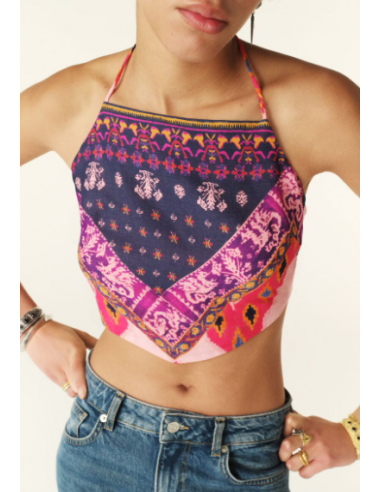 Top Pañuelo Estampado Etnico