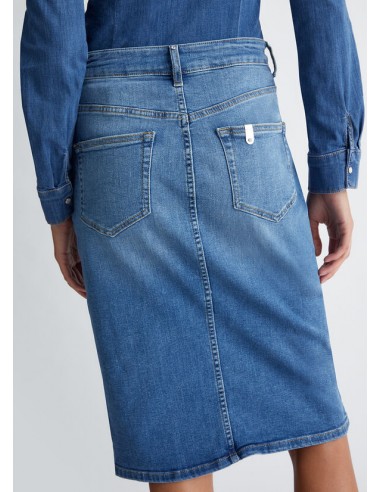 Falda Vaquera Abierta Brillos