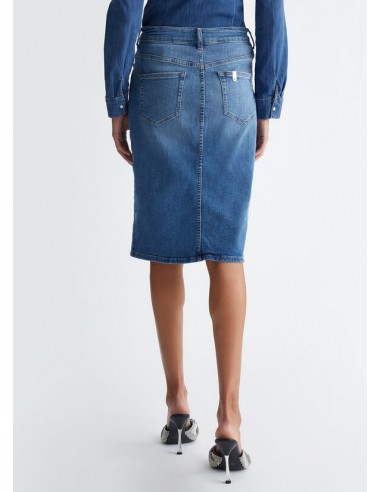 Falda Vaquera Abierta Brillos