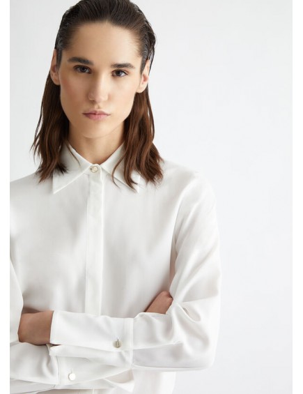 Camisa Blanca Mezcla Seda 2