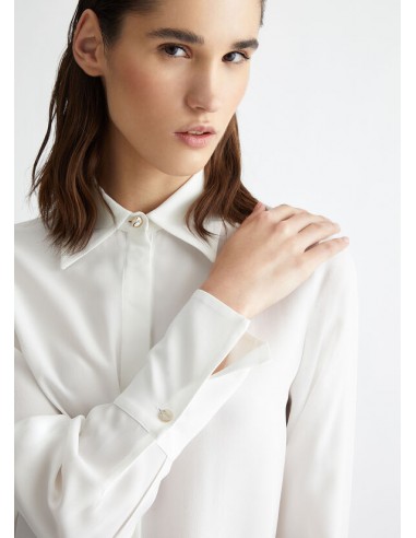 Camisa Blanca Mezcla Seda Camisa Blanca Mezcla Seda