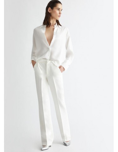 Camisa Blanca Mezcla Seda Camisa Blanca Mezcla Seda