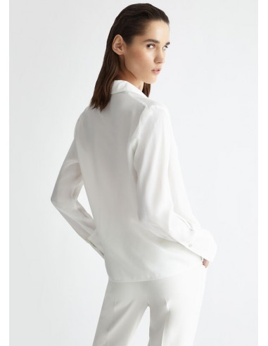 Camisa Blanca Mezcla Seda Camisa Blanca Mezcla Seda