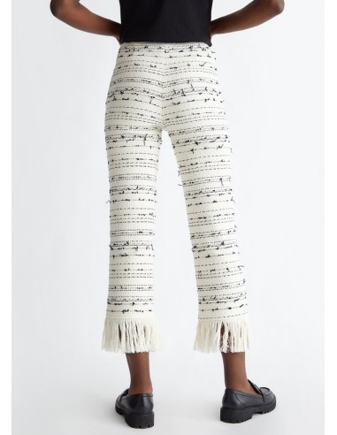 Pantalón de Bouclé Blanco