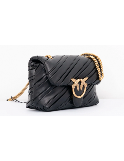 Bolso Piel Irregular Negro