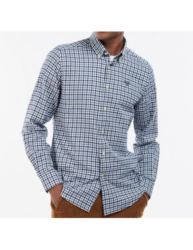 Camisa Cuadros Pequeños Azul Crudo Camisa Cuadros Pequeños Azul Crudo