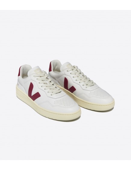 V-90 Leather White Marsala 2