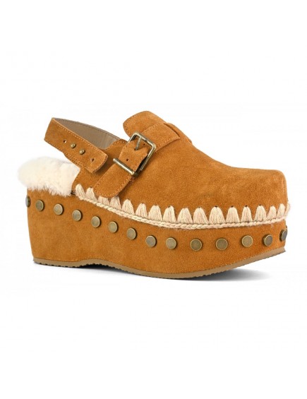 Clog Back Strap Caramel Coffee 2