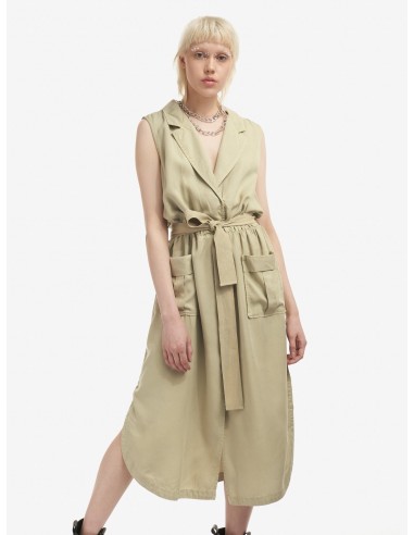 Vestido Sin Mangas Khaki Vestido Sin Mangas Khaki