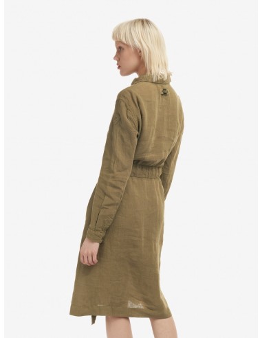 Vestido de Lino Khaki