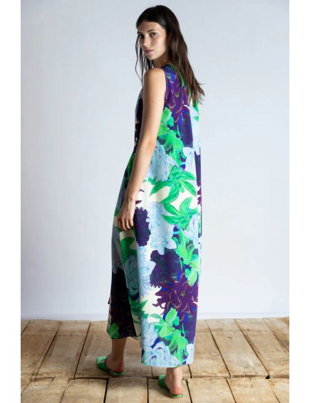 Vestido Aqua Floral Silk 2