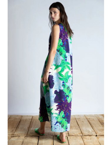 Vestido Aqua Floral Silk Vestido Aqua Floral Silk