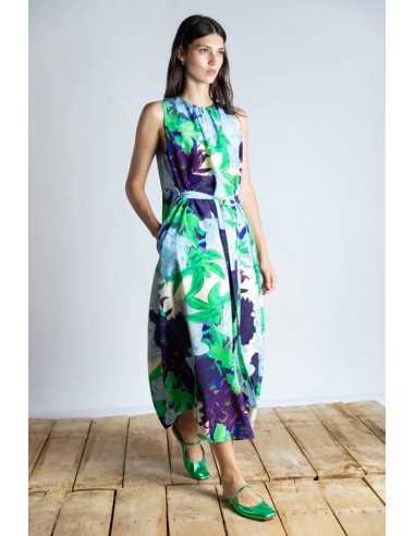Vestido Aqua Floral Silk Vestido Aqua Floral Silk