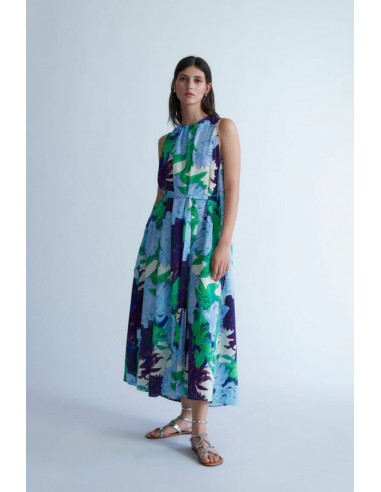Vestido Aqua Floral Silk Vestido Aqua Floral Silk