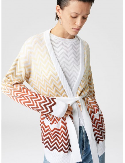 Cárdigan zigzag degradado