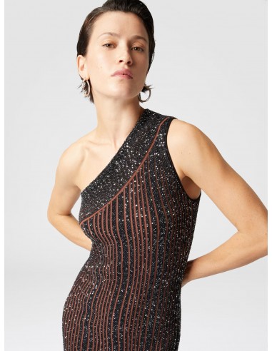 Vestido canalé lentejuelas Vestido canalé lentejuelas