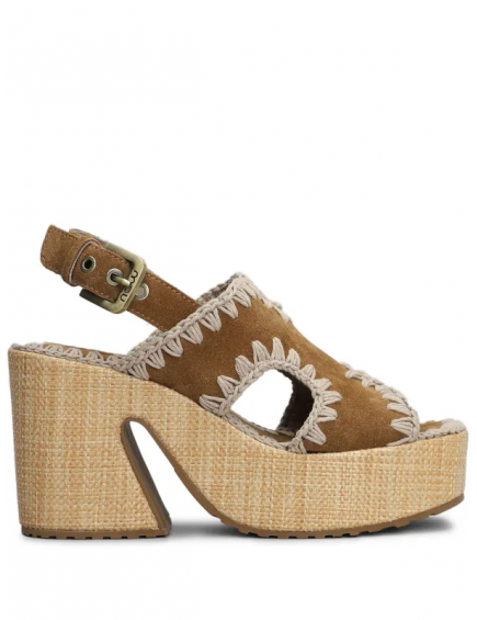 Raffia platform with backstrap 2