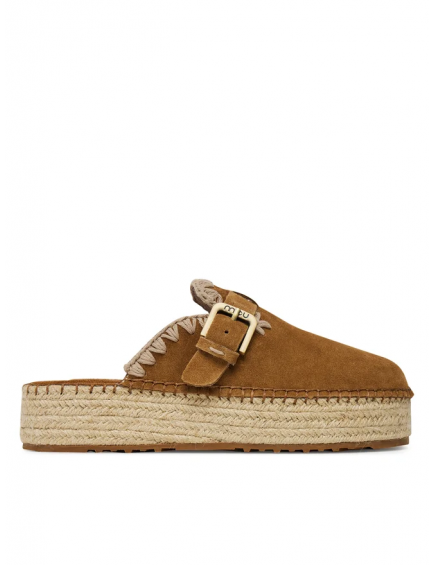 Jute clog plain suede