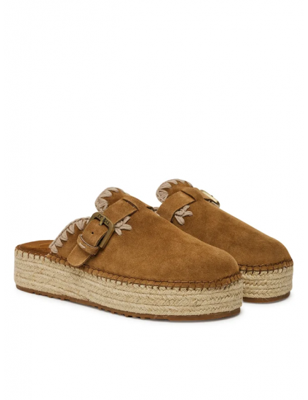 Jute clog plain suede 2