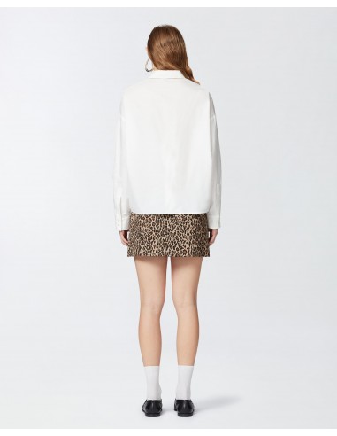 Camisa con encaje inglés y cristales Camisa con encaje inglés y cristales