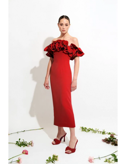 Vestido Nomeolvides rojo