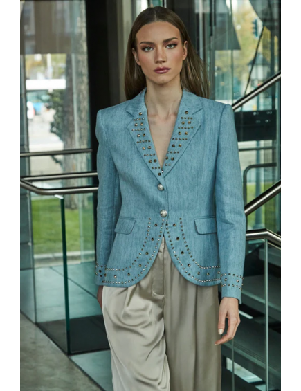 Blazer Tachas Denim Chiara