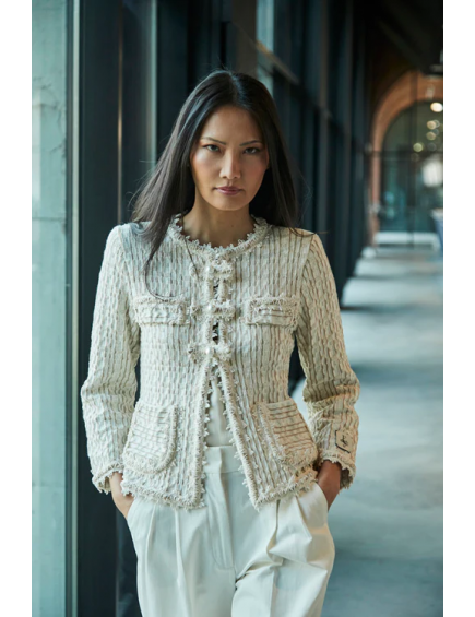 Chaqueta Tweed Crudo Vachel