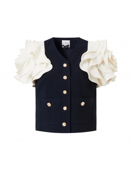 Chaqueta flor manga