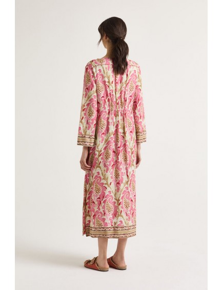 Vestido Myrtle Paisley Rosa 2