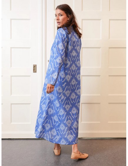 Vestido Sandalwood Ikat Azul 2
