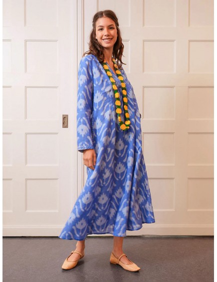 Vestido Sandalwood Ikat Azul