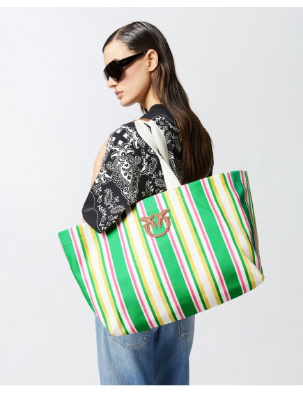 Maxi Shopper Rayas Verde...